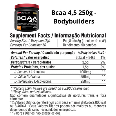 BCAA 4.5 POWDER - 250g - Bodybuilders