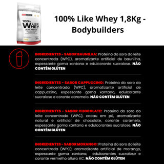 100% Like Whey Pure Protein 1,8kg - Bodybuilders