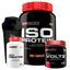 Kit Whey Protein Iso Protein 900g + 100% Pure Creatine 300g+ Voltz Pre-Workout 250g + Cocktail Shaker
