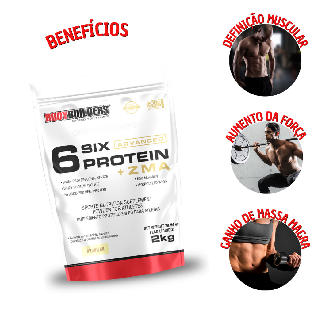 6 Six Protein Advanced w/ ZMA 2kg – Bodybuilders