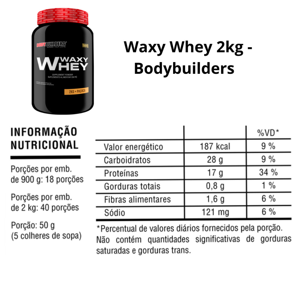 Waxy Whey (35%) 2kg + Pepto Glutamine 250g + COQUETELEIRA 600ml - Bodybuilders