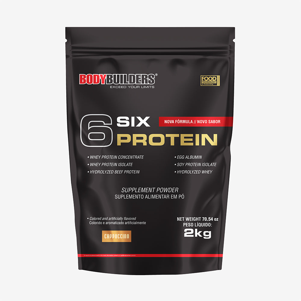 Whey Protein Concentrado 6 Six Protein 2kg - Gain Lean Muscle Mass and Muscle Strength – Bodybuilders