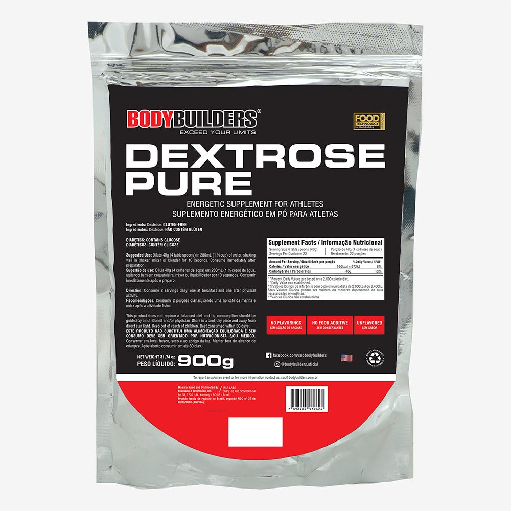 PURE DEXTROSE - Refill - 900g - Natural Flavor – Bodybuilders