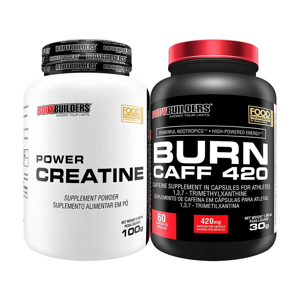 Kit Creatine 100g + Caffeine 60 caps - Bodybuilders