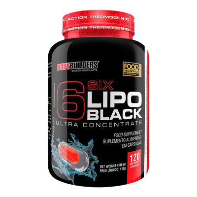 6 SIX LIPO BLACK ULTRA CONCENTRATE 120CAPS - Bodybuilders