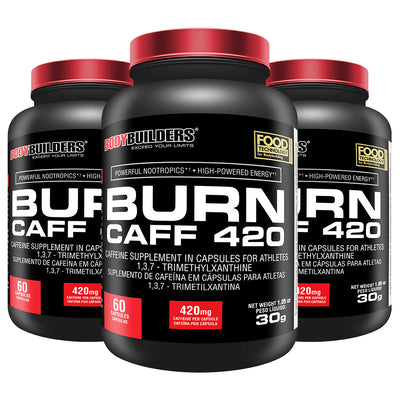 Kit 3x Burn Caff 60 Cápsulas - Bodybuilders
