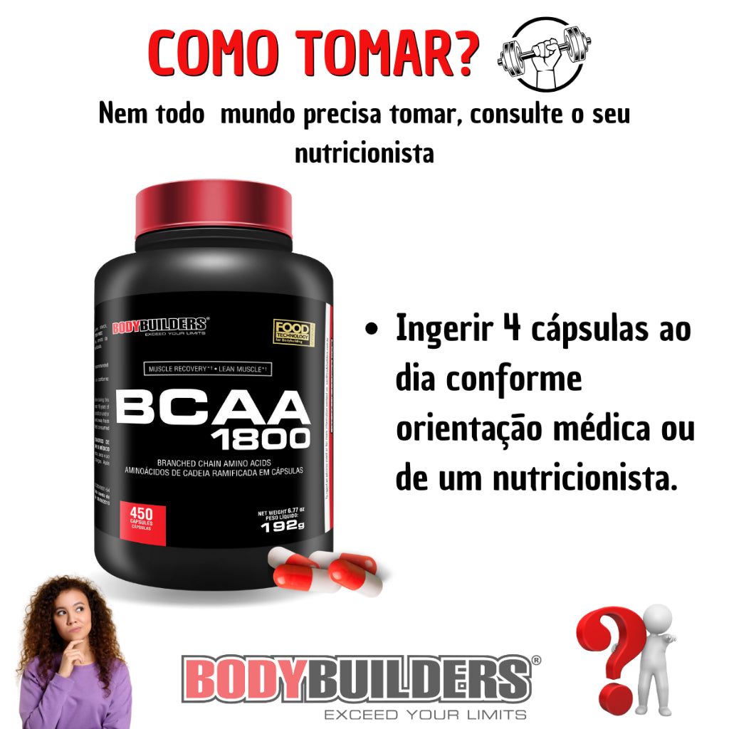 BCAA 1800 - 450 Capsules - Bodybuilders