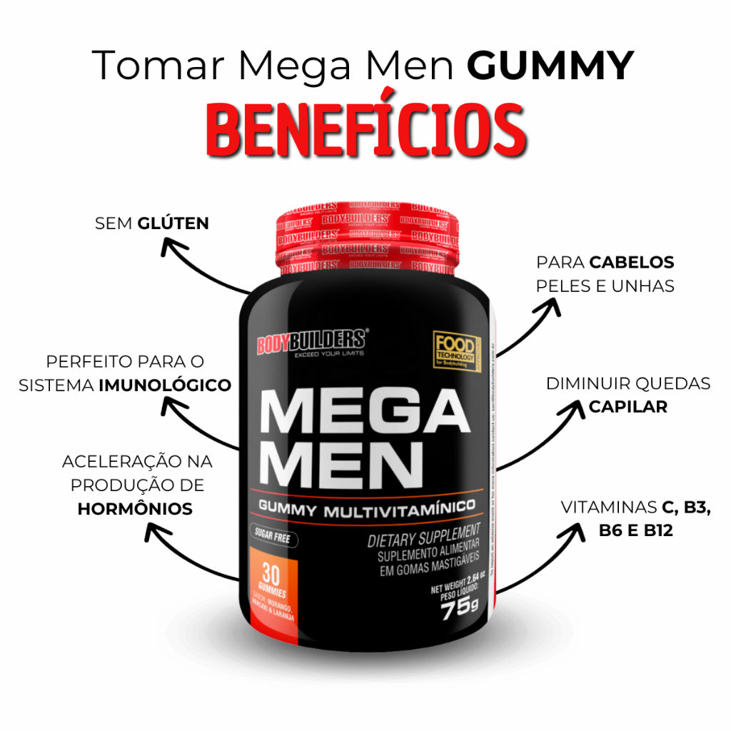 Mega Men 30 Caps Gummy Supplement - Bodybuilders